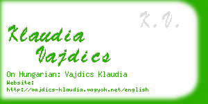 klaudia vajdics business card